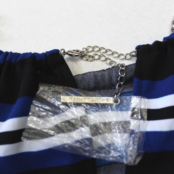 Michael Kors Tulip Front Chain Halter Blouse Size 12 - Picture 8 of 8